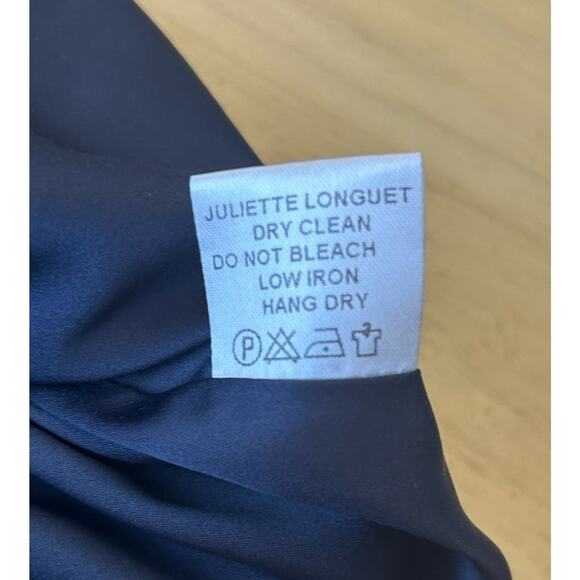 VTG Silk Pleated Mini Skirt 6 Navy Blue Ruffles Luxury Designer RARE Made In USA - Picture 14 of 14